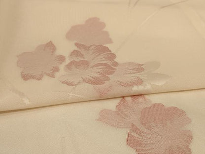 平和屋着物＊夏物 小紋 紗 草花文 正絹 逸品 AABI0650jd