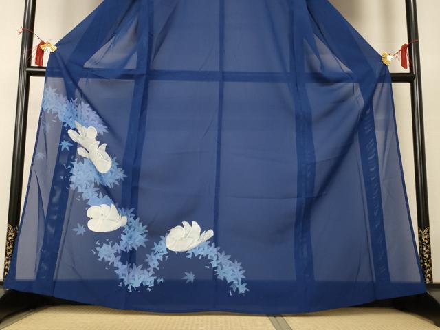 平和屋着物＊夏物 訪問着 絽 手描き 花鳥文 正絹 逸品 AABI0651jd