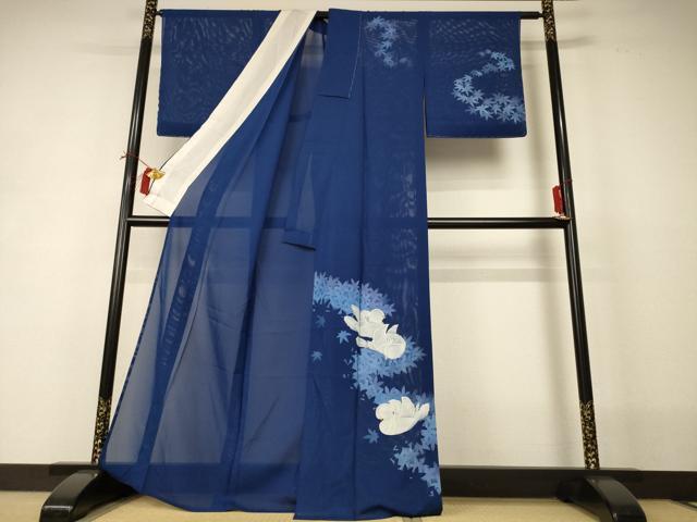 平和屋着物＊夏物 訪問着 絽 手描き 花鳥文 正絹 逸品 AABI0651jd