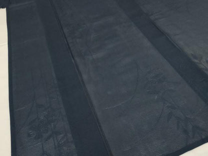 平和屋着物＊夏物 色無地 絽 草花紋紗 褐返色 正絹 逸品 AABI0660jd