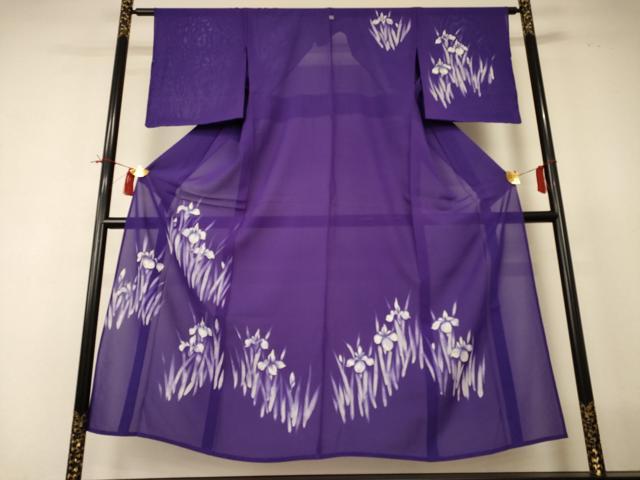 平和屋着物＊夏物 訪問着 絽 手描き 草花文 正絹 逸品 AABI0662jd