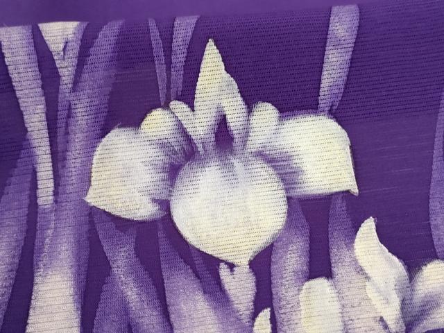 平和屋着物＊夏物 訪問着 絽 手描き 草花文 正絹 逸品 AABI0662jd
