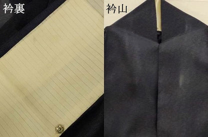 平和屋着物＊夏物 色無地 霞紋紗 蝋色 正絹 逸品 AABI0663jd