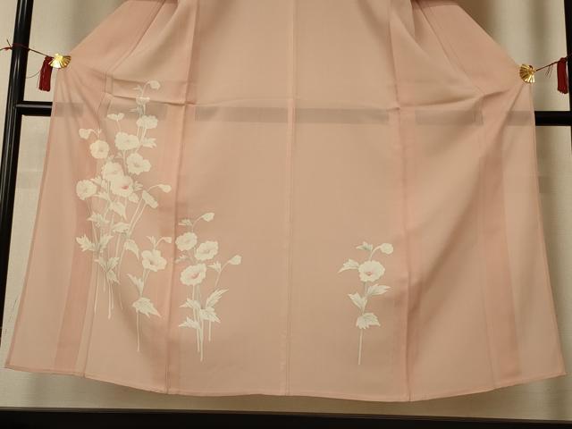 平和屋着物＊夏物 訪問着 絽 枝花文 正絹 逸品 AABI0666jd