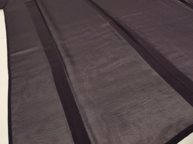 平和屋着物＊夏物 色無地 紗 黒紅色 正絹 逸品 AABI0668jd