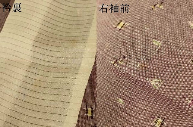 平和屋着物＊夏物 紗紬 琉球絣文様 正絹 逸品 AABI0671jd
