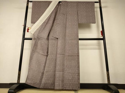 平和屋着物＊夏物 紗紬 琉球絣文様 正絹 逸品 AABI0671jd