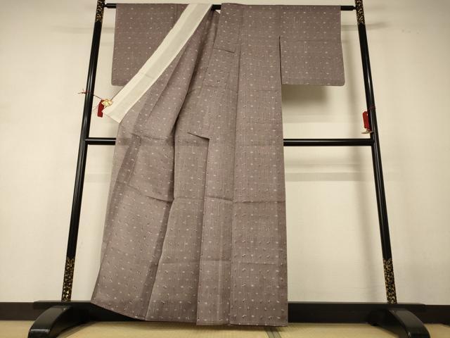 平和屋着物＊夏物 紗紬 琉球絣文様 正絹 逸品 AABI0671jd
