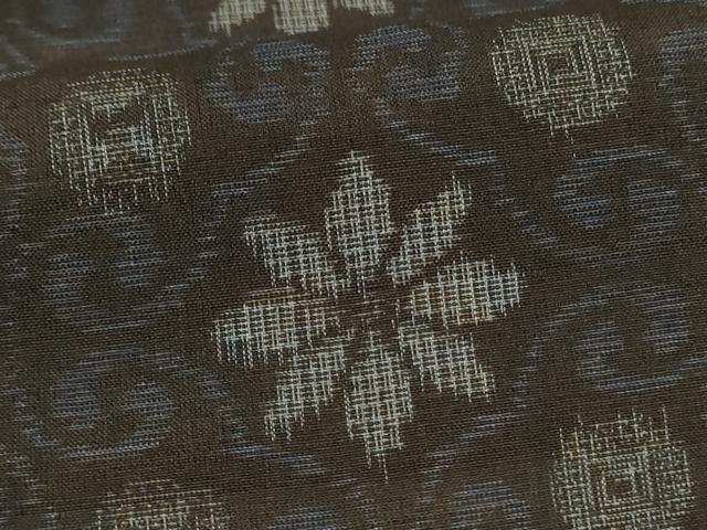 平和屋着物＊夏物　本場大島紬　夏大島　花丸文　正絹　逸品　AABI0673jd