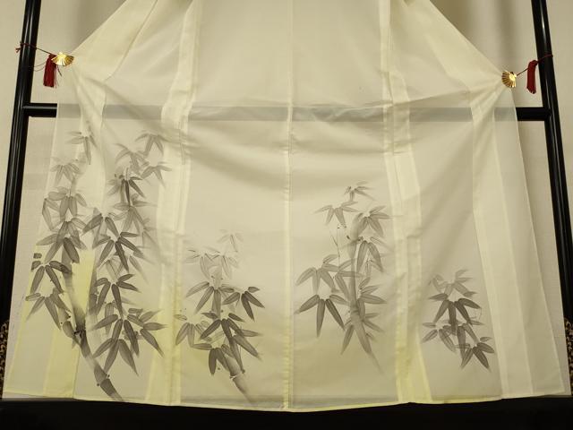 平和屋着物＊夏物 訪問着 絽 手描き 笹文 暈し染め 洗える着物 AABI0676jd