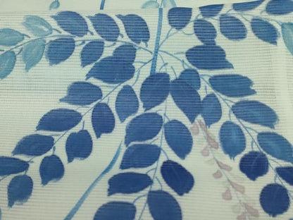 平和屋着物＊夏物 訪問着 絽 手描き 草花文 洗える着物 AABI0678jd