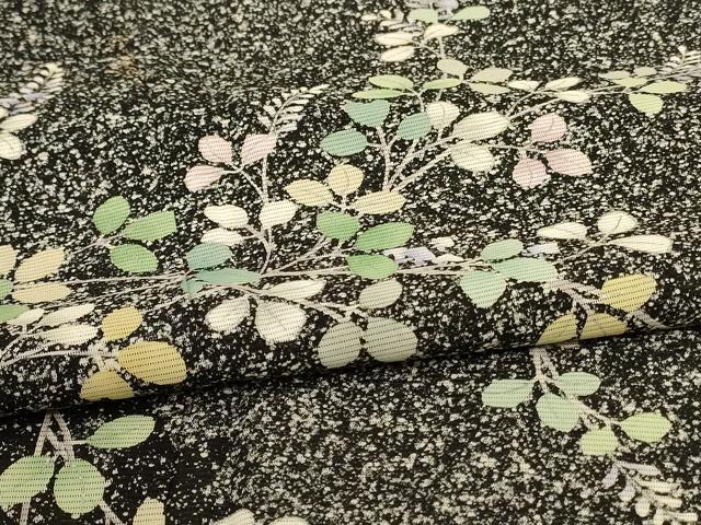 平和屋着物＊夏物 訪問着 絽 草花文 たたき染め 銀彩 三越扱い 正絹 逸品 AABI0690jd