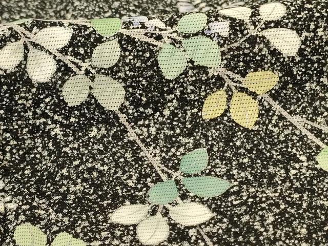 平和屋着物＊夏物 訪問着 絽 草花文 たたき染め 銀彩 三越扱い 正絹 逸品 AABI0690jd