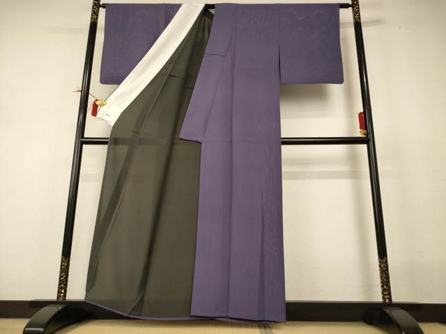 平和屋着物＊夏物 色無地 絽 鳩羽色 三越扱い 正絹 逸品 AABI0700jd