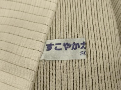 平和屋着物＊夏物 小紋 紗 縞 兎 正絹 逸品 AABI0702jd