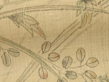 平和屋着物＊夏物 訪問着 生紬 手描き 草花文 正絹 逸品 AABI0711jd
