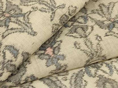 平和屋着物＊夏物 小千谷ちぢみ 幾何学文様 麻 逸品 AABI0712jd
