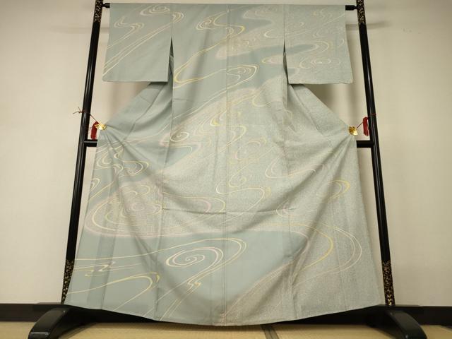 平和屋着物＊夏物 訪問着 絽 流水文 金彩 正絹 逸品 AABI0713jd