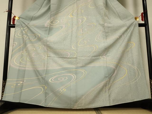平和屋着物＊夏物 訪問着 絽 流水文 金彩 正絹 逸品 AABI0713jd