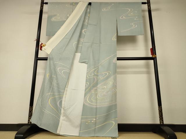 平和屋着物＊夏物 訪問着 絽 流水文 金彩 正絹 逸品 AABI0713jd
