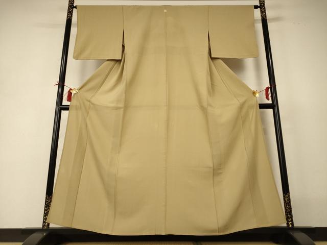 平和屋着物＊夏物 色無地 絽 枯色 正絹 逸品 AABI0716jd
