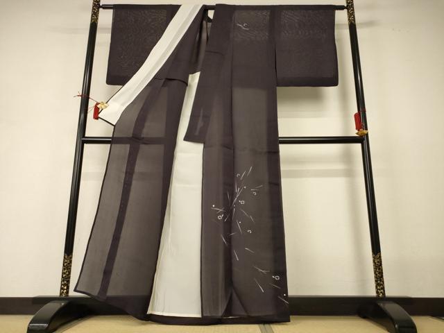 平和屋着物＊夏物　紗紬　幾何学文様　正絹　逸品　未使用　DAAW0594op 平和屋着物＊夏物 紗紬 幾何学文様 正絹 逸品 未使用 DAAW0594op