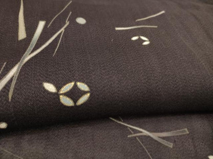 平和屋着物＊夏物 訪問着 紗 幾何学文様 金彩 正絹 逸品 AABI0719jd