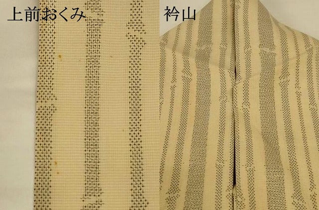 平和屋着物＊夏物 本場大島紬 夏大島 150亀甲 変わり縞 正絹 逸品 AABI0720jd