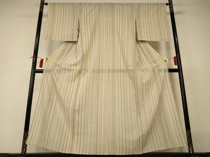 平和屋着物＊夏物 本場大島紬 夏大島 150亀甲 変わり縞 正絹 逸品 AABI0720jd