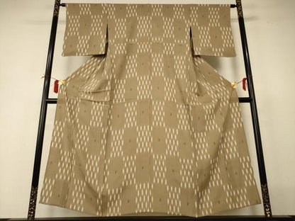 平和屋着物＊夏物 小紋 変わり絽 幾何学文様 暈し染め 正絹 逸品 AABI0727jd
