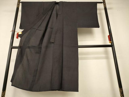 平和屋着物＊夏物 男性 お召 横段文 正絹 逸品 AABI0732jd