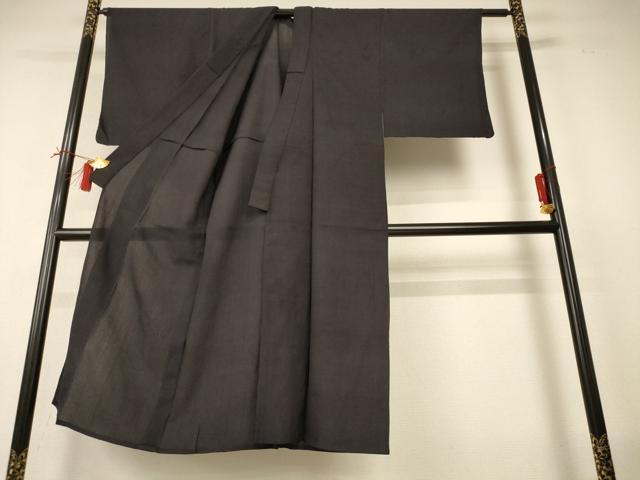 平和屋着物＊夏物 男性 お召 横段文 正絹 逸品 AABI0732jd
