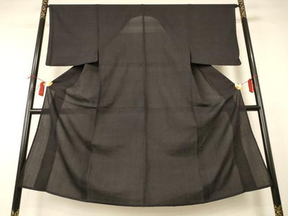 平和屋着物＊夏物 男性 お召 横段文 正絹 逸品 AABI0732jd