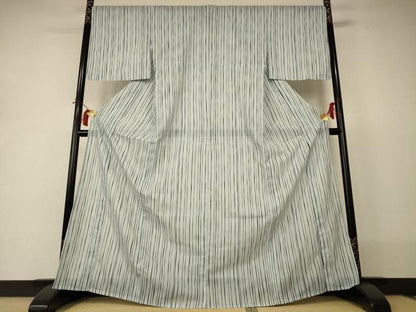 平和屋着物＊夏物 小紋 絽 縞 洗える着物 AABI0740jd