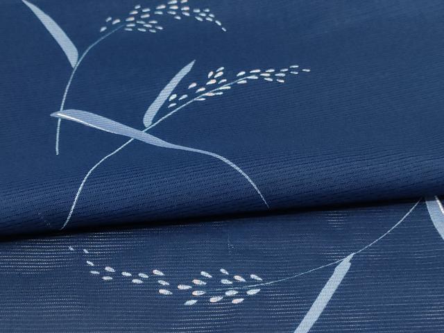 平和屋着物＊夏物 小紋 絽 舞葉文 洗える着物 AABI0743jd