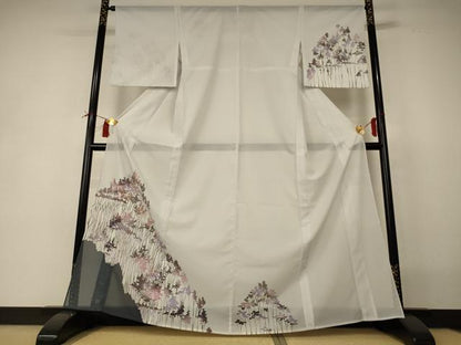 平和屋着物＊夏物 訪問着 絽 樹林文 洗える着物 AABI0748jd