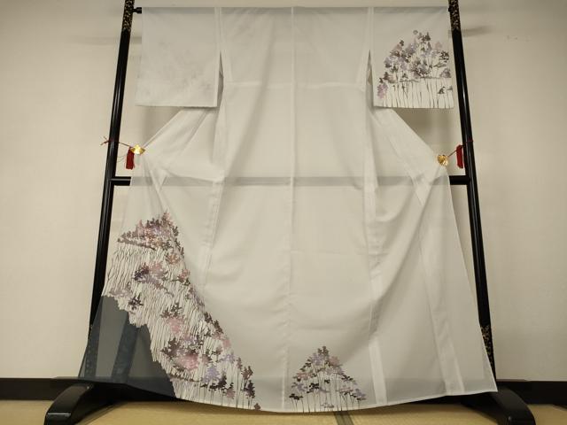 平和屋着物＊夏物 訪問着 絽 樹林文 洗える着物 AABI0748jd