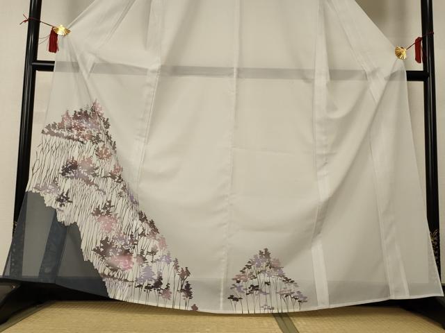 平和屋着物＊夏物 訪問着 絽 樹林文 洗える着物 AABI0748jd