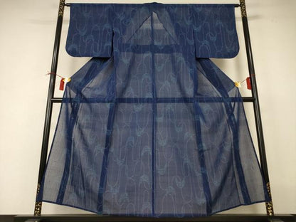 平和屋着物＊夏物 紗紬 霞文 正絹 逸品 AABI0758jd