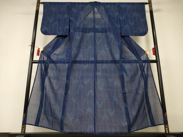平和屋着物＊夏物 紗紬 霞文 正絹 逸品 AABI0758jd