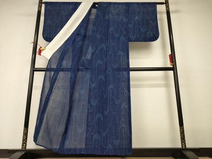 平和屋着物＊夏物 紗紬 霞文 正絹 逸品 AABI0758jd