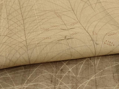 平和屋着物＊夏物 生紬 訪問着 草花文 暈し染め 正絹 逸品 AABI0759jd