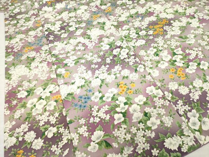 平和屋着物●上質な小紋　草花文　暈し染め　正絹　逸品　AABI0769ck