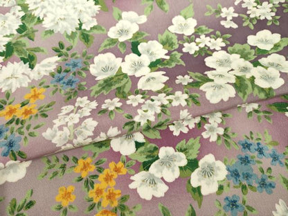 平和屋着物●上質な小紋　草花文　暈し染め　正絹　逸品　AABI0769ck