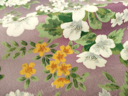 平和屋着物●上質な小紋　草花文　暈し染め　正絹　逸品　AABI0769ck