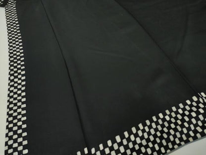 平和屋着物●男性　訪問着　市松文　正絹　逸品　AABI0772ck