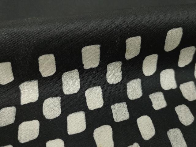 平和屋着物●男性　訪問着　市松文　正絹　逸品　AABI0772ck