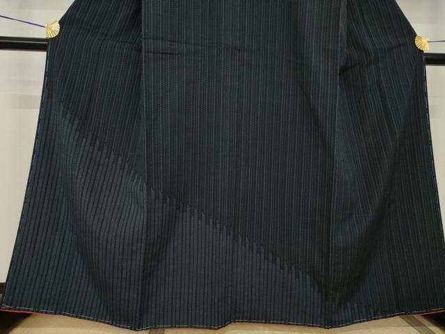平和屋着物●お召　訪問着　十字絣　幾何学文様　正絹　逸品　AABI0773ck