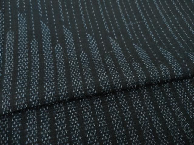 平和屋着物●お召　訪問着　十字絣　幾何学文様　正絹　逸品　AABI0773ck