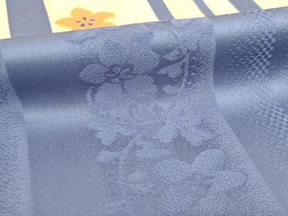 平和屋着物●京友禅　渥美博也　訪問着　駒刺繍　段違い花文　正絹　逸品　AABI0774ck